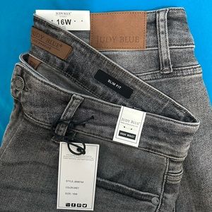 Size 16W Judy Blue Gray Straight Leg Denim